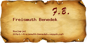 Freismuth Benedek névjegykártya